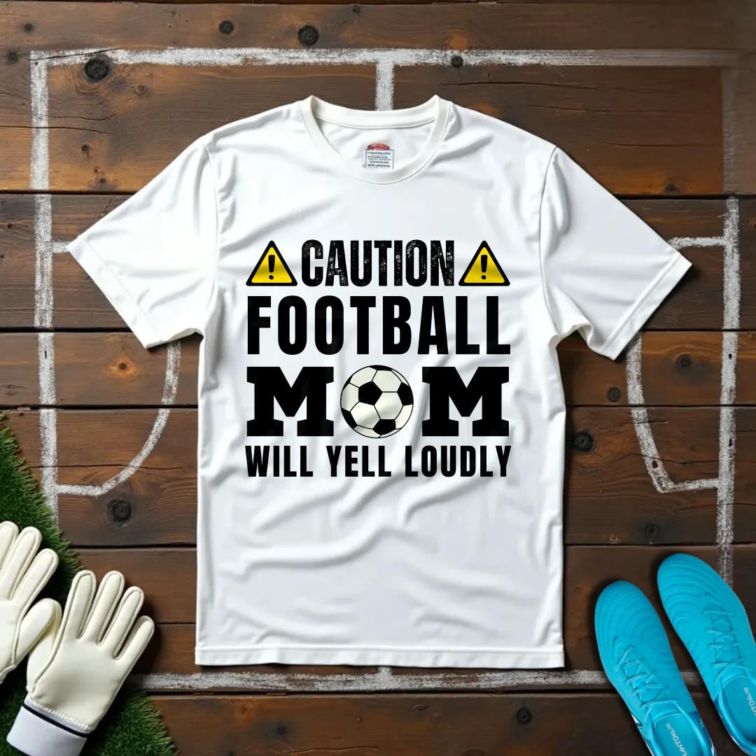 Caution Football Mom T-shirt!