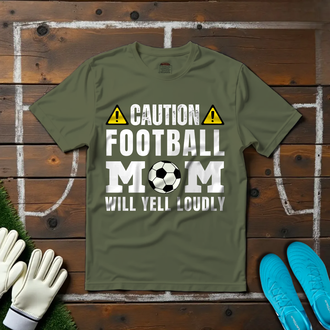 Caution Football Mom T-shirt!