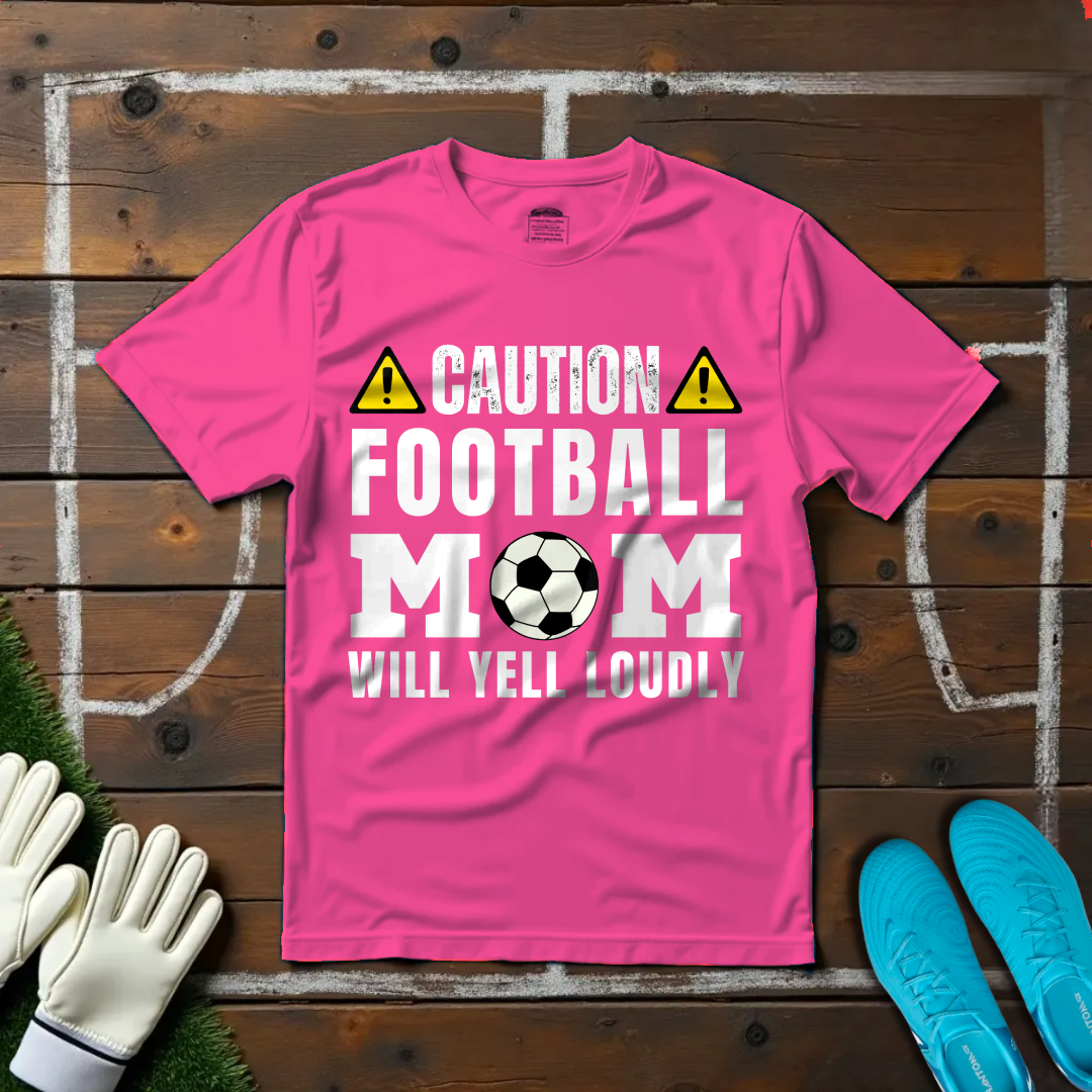 Caution Football Mom T-shirt!