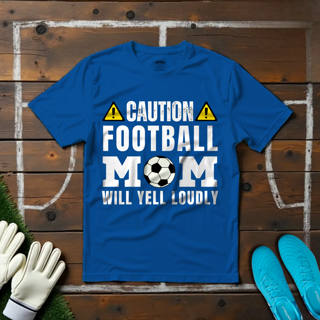 Caution Football Mom T-shirt!